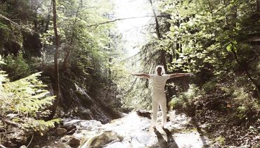Yoga in the forest